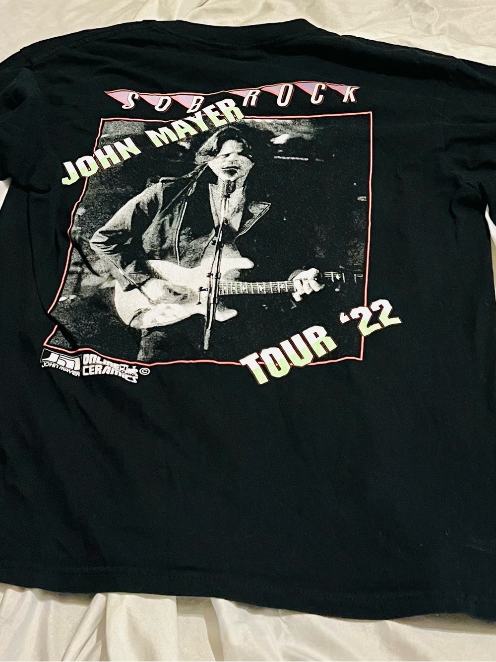John Mayer Black Graphic Tour T-Shirt - John Mayer '22 Size M
